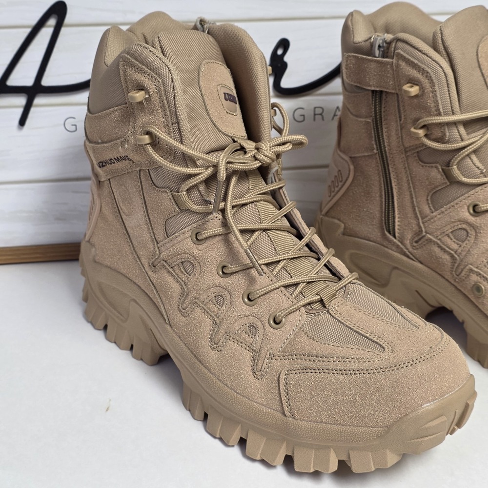 Unzhuo Make 5.11 Tactical Boots Mens 12 Beige Leather Lace Up Ankle Outdoor 46 - Picture 13 of 16